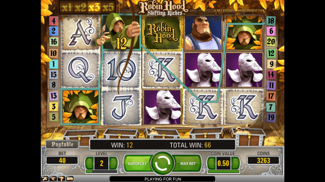 Игровой интерфейс Robin Hood Shifting Riches 9