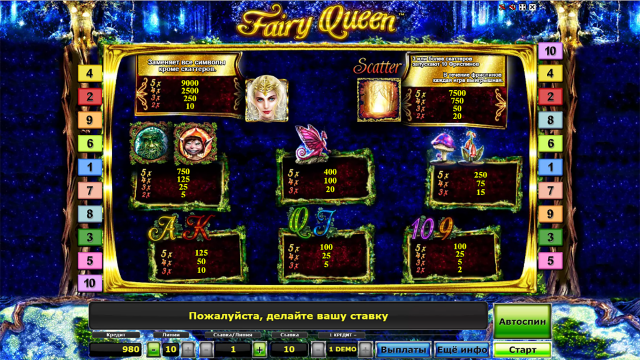 Игровой интерфейс Fairy Queen 6