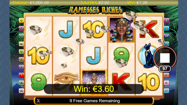 Игровой интерфейс Ramesses Riches 6