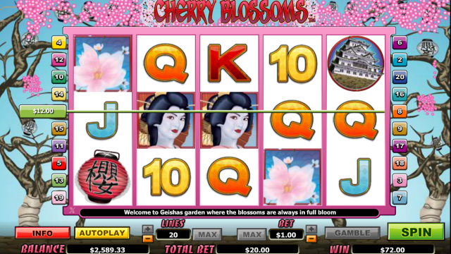 Бонусная игра Cherry Blossoms 10