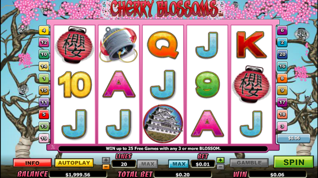 Бонусная игра Cherry Blossoms 5
